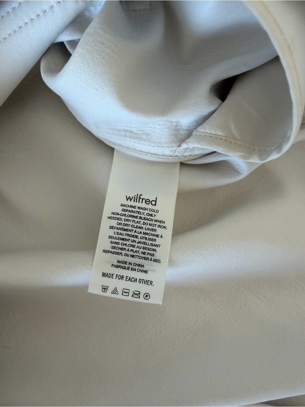 Aritzia Wilfred Vegan Leather Ganna Shirt Jacket in Birch, size S, NWT - Picture 9 of 9